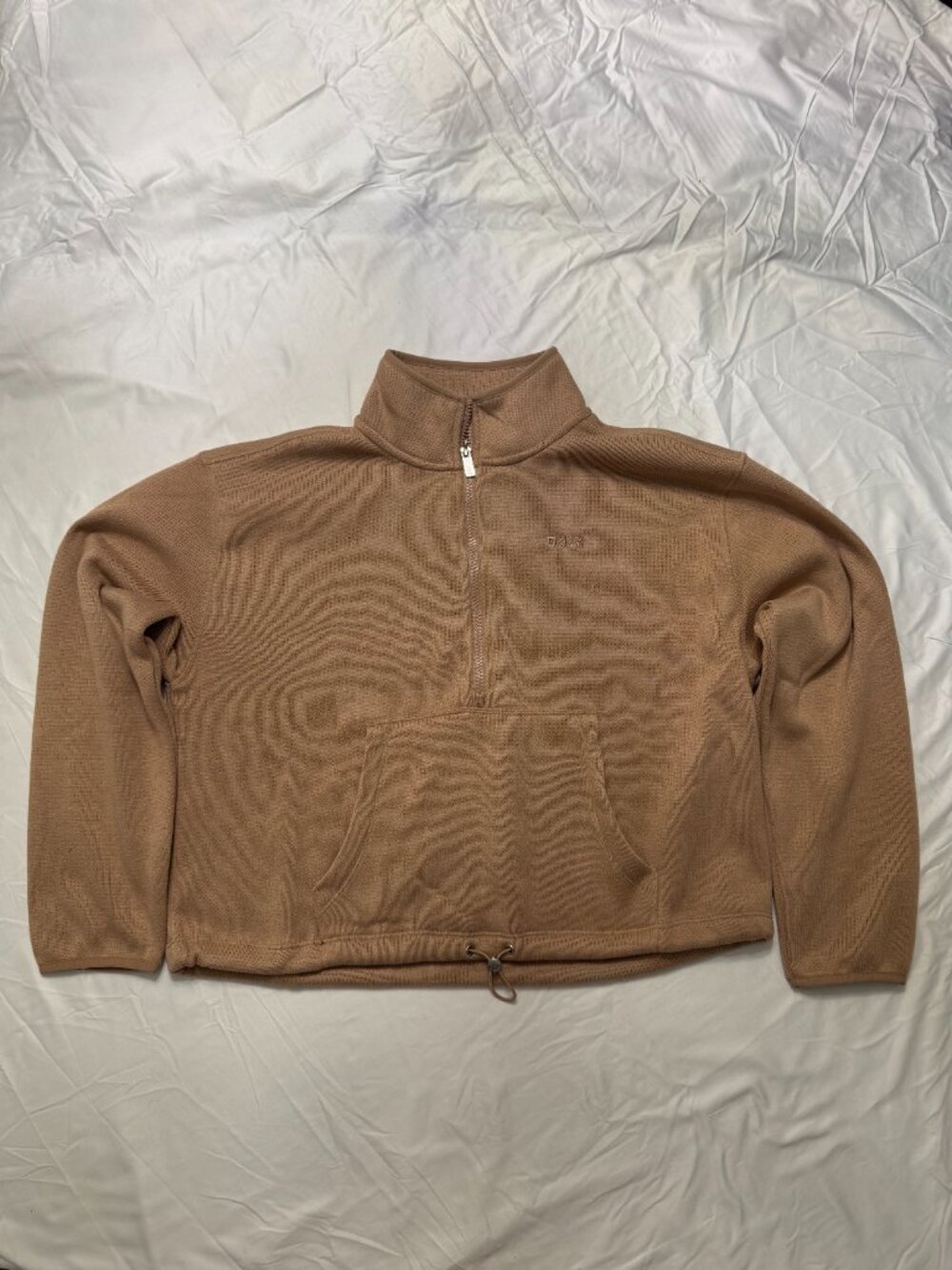 DKNY Sport Tan Quarter Zip Pullover Women's Medium